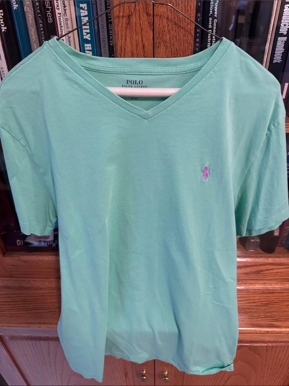 Polo by Ralph Lauren Short-Sleeve V-Neck Tee in Mint
